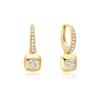 Ania Haie Gold Modern Bezel Huggy Hoop 925 Silver Earrings E072-02G