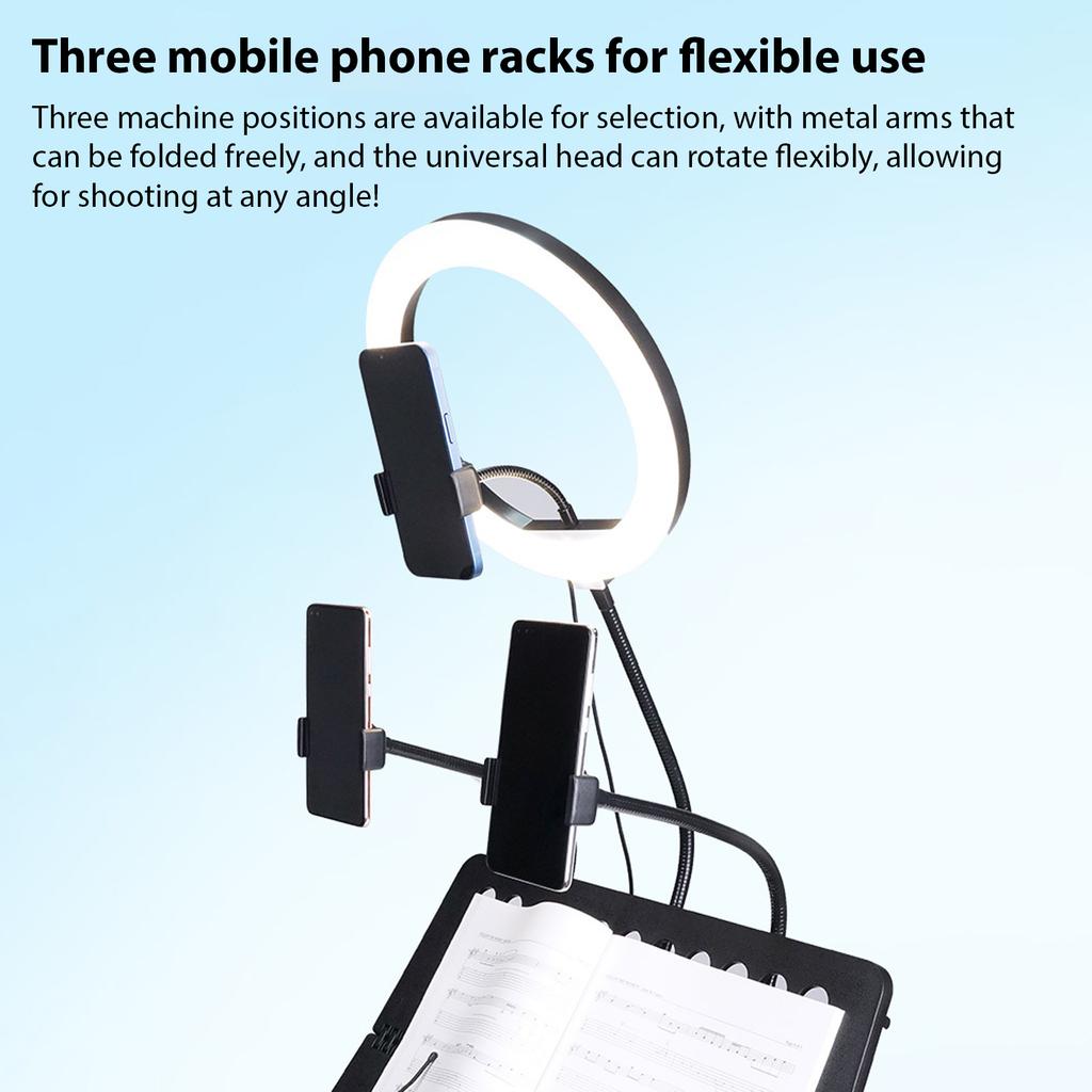 GUITTO GMS-01 Portabelt Notställ Avtagbart Multifunktionellt Livestreaming Mikrofonstativ för