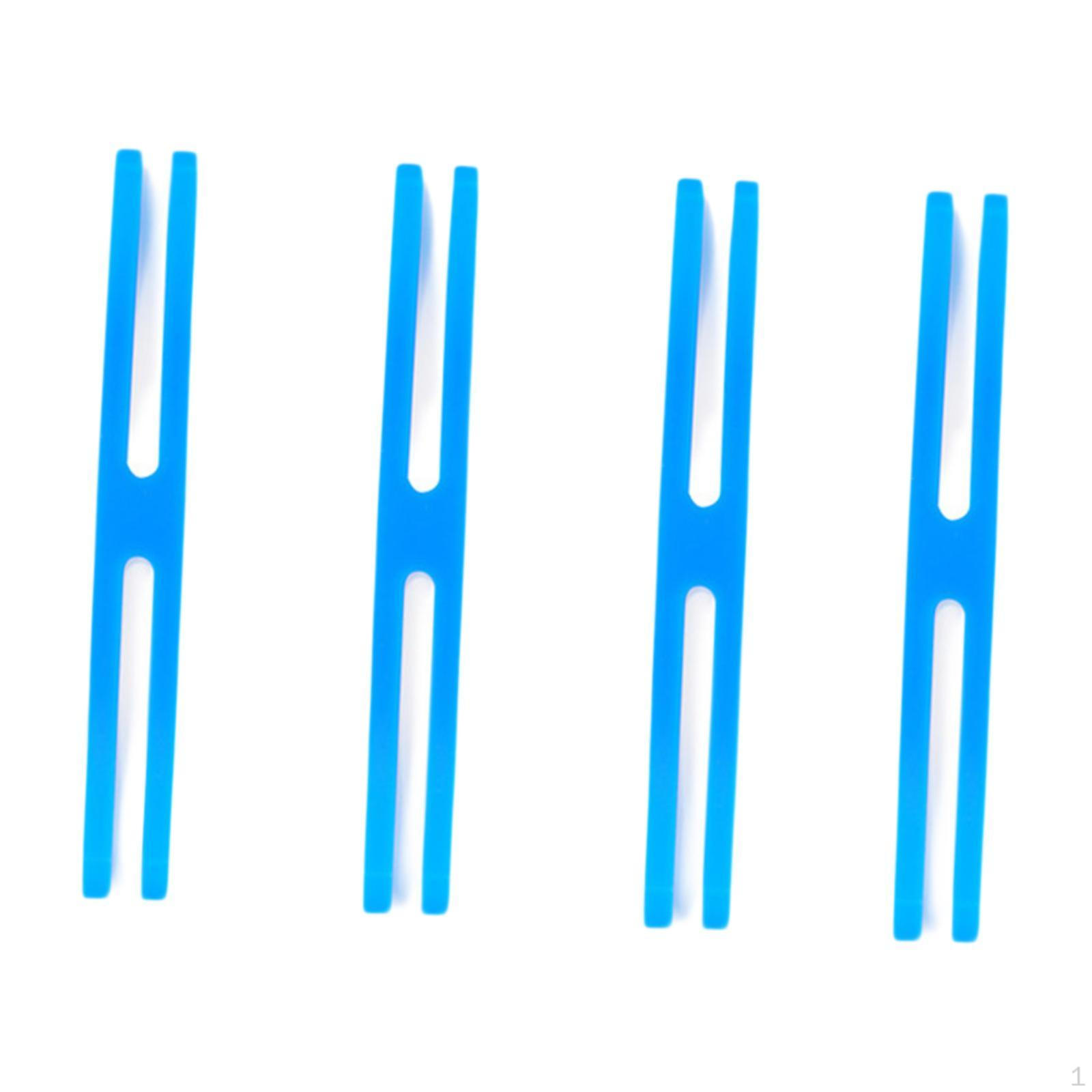 

4 шт. силиконовые резиновые ленты для упаковки мисок, легкая упаковка тарелок в форме H синий