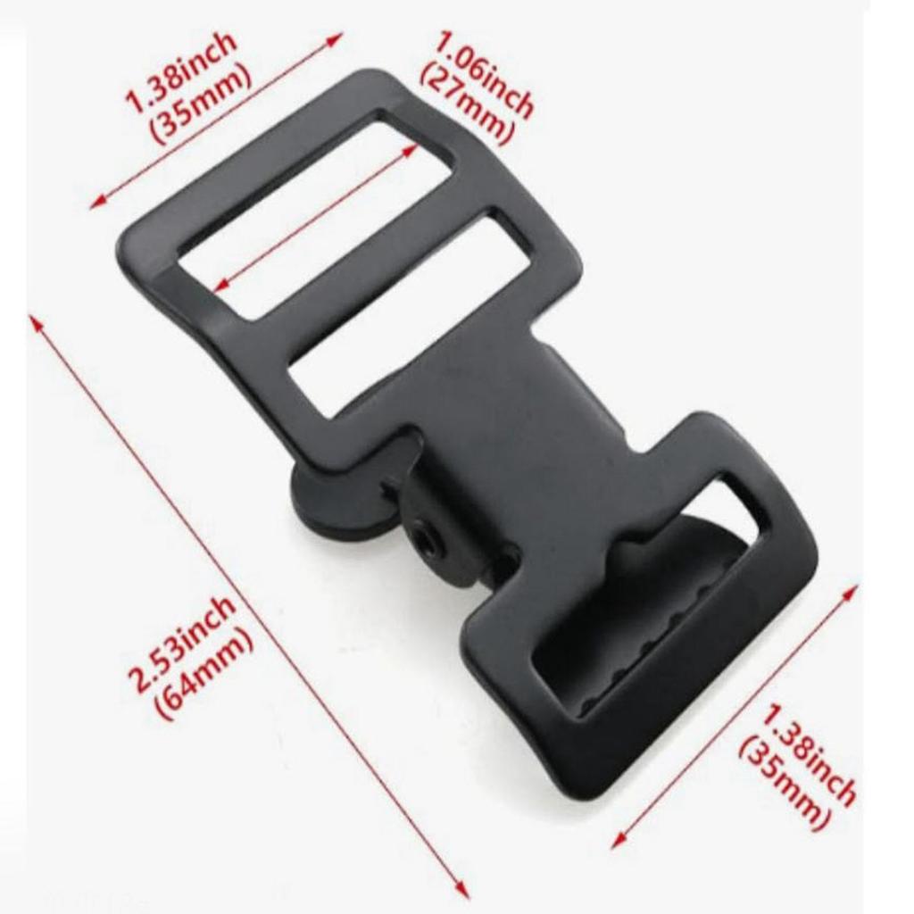 5pcs Strap Buckles Replacement Heavy Duty Metal Webbing Clip for Backpack Luggage Pet Collar DIY Inner 38mm Black