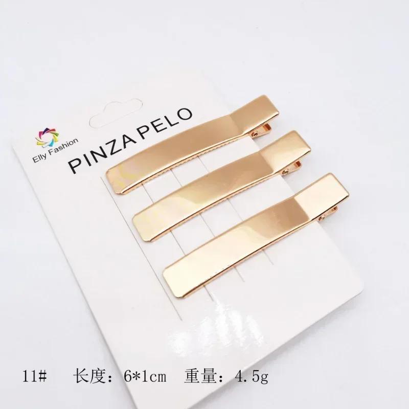 3pcs/set Metal Geometric Hair Clip Barrettes Elegant Hair Claw Crab Hollow Out Hairpin Women Girl Hair Accessories