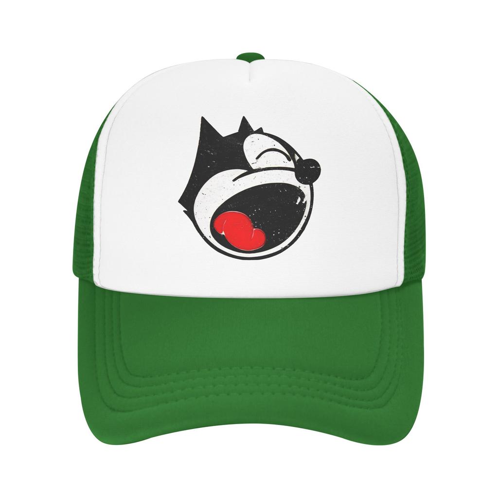 Felixed The Cat NapOn Red   Mesh Baseball Cap Adult Retro Sun Hat  Hat Adjustable Snapback Caps Sun Hats Summer Trucker Hat