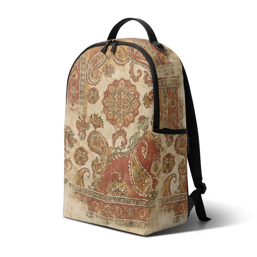 Internationale Station Pod-Muster Benutzerdefinierter Rucksack Retro Ethnischer Stil Mindestbestellung Reise-Erinnerungsbeutel