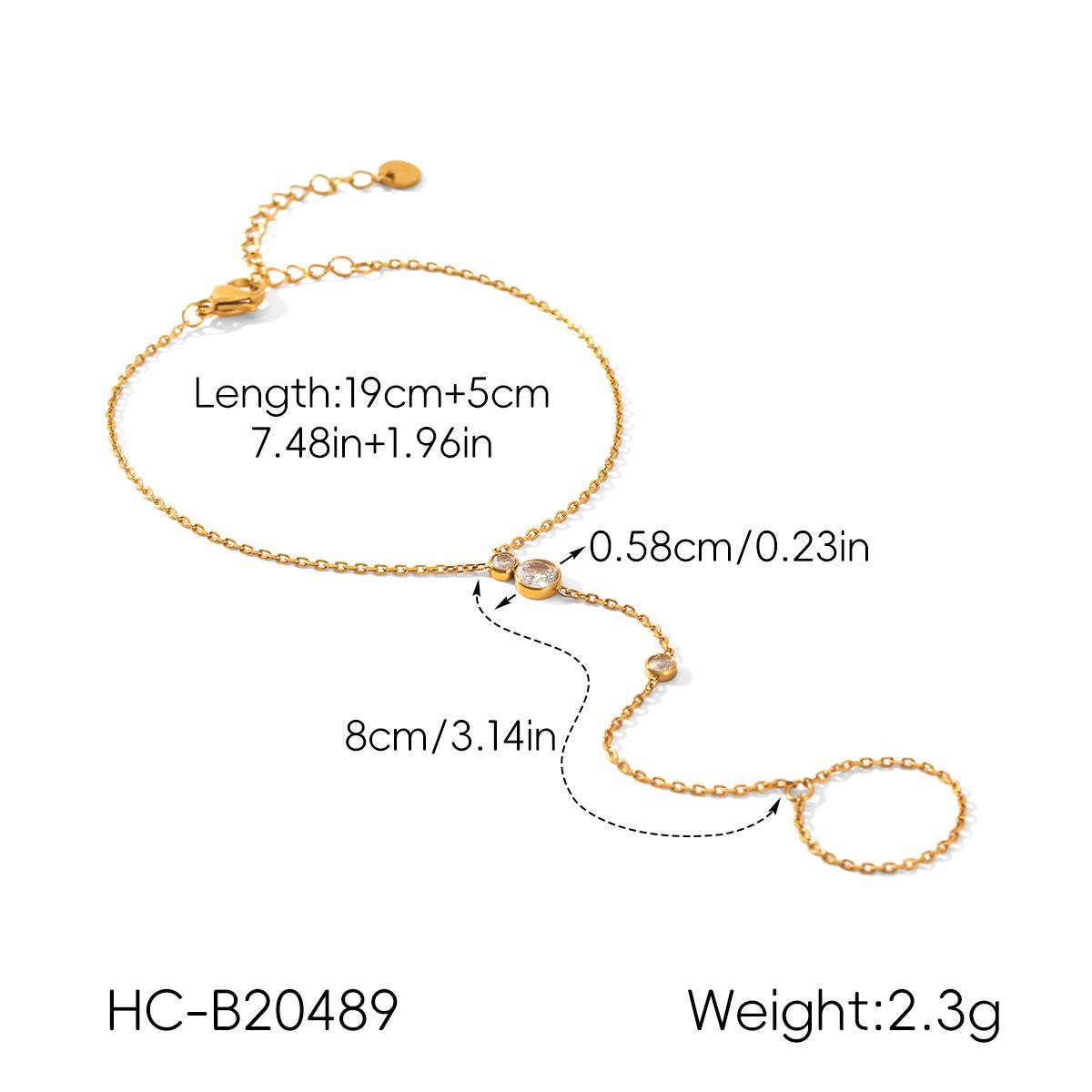 

Elegant Zircon Finger Chain Bracelet Integrated Jewelry Hand Accessory For Women Stylish And Sophisticated