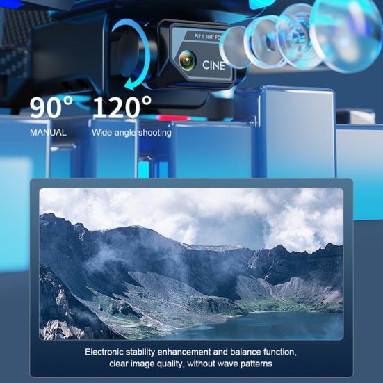 Aerial Photography Drone with 4K Dual Camera Anti-Interference 360-Degree Obstacle Avoidance Foldable Remote Control Drone