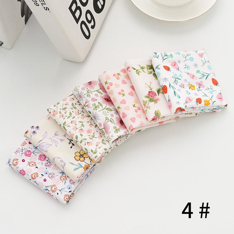 Pure Cotton Patchwork Fabric Set - Printed Fabric Scraps for Doll Clothes & Hair Ties, Handmade DIY Projects