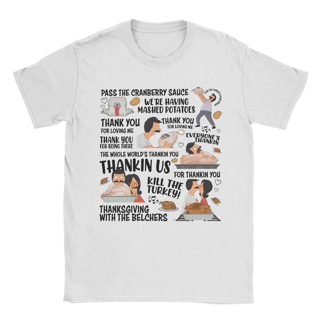 Bobs Burgers Family Shot & Teddy Logo  Tshirts Men Cotton Clothing Casual  Crewneck Short Sleeve