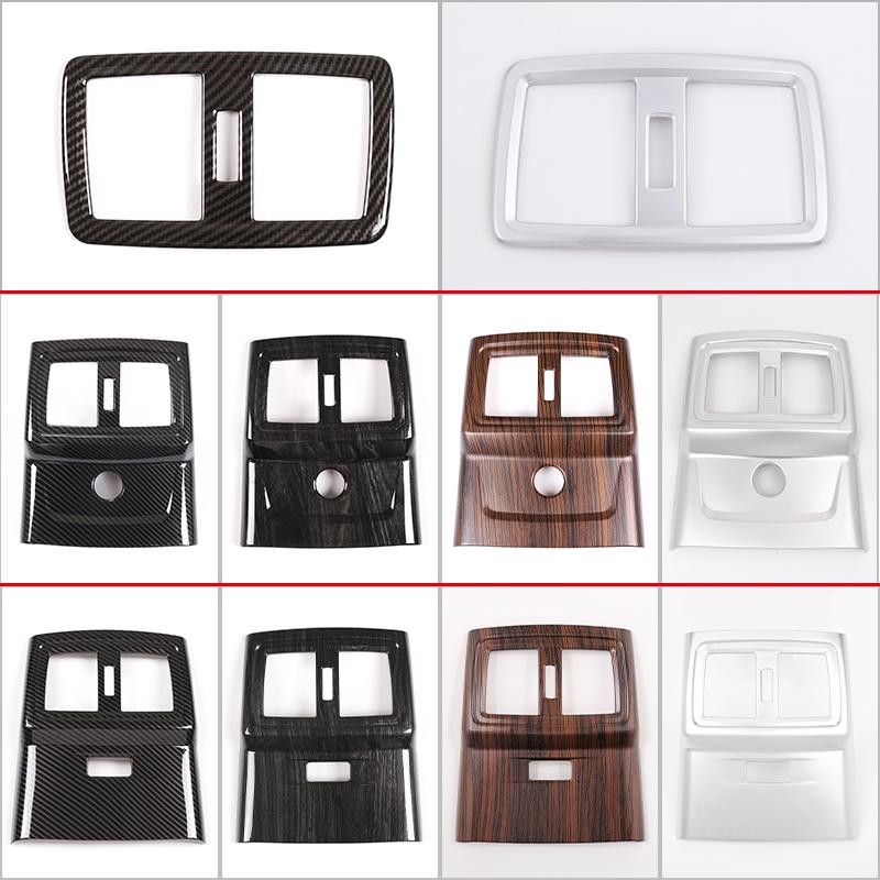 Für BMW X1 F48 X2 F47 2016-21 ABS Kohlefaser Auto Hintere Reihe Klimaanlage Luftauslass Rahmen Dekorativer Aufkleber Auto Zubehör
