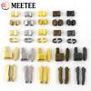 Meetee 20Sets 3# 5# 8# 10# Metal U Shape Zippers Stopper Zipper End Lock for Sewing Bag Clother Zips Repair Kit DIY Accessories