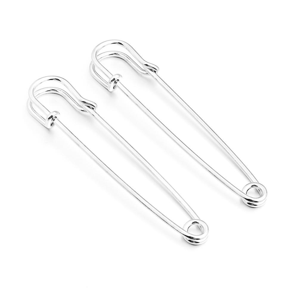 5-10pcs/lot Gold Safety Pins Brooches Blank Base Brooch Pin with Holes Fasteners Pin For DIY Jewelry Making Supplies Accessories