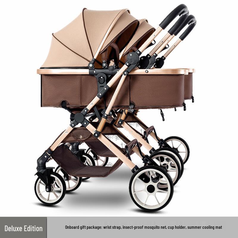 Detachable Twin Dragon & Phoenix Lightweight Folding Stroller for Newborns and Infants