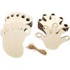 30 Pack 4 Inch Wooden Baby Foot & Hand Ornaments DIY Craft Project