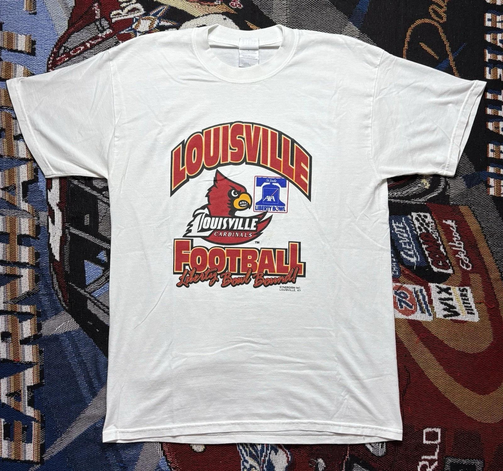 Vintage Louisville Cardinals Shirt Football Liberty Bowl Gildan Synergism Large 2XL