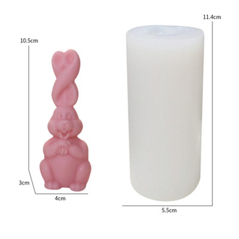 

Силиконовая форма для кролика из смолы своими руками, необычная форма для изготовления свечей в виде кролика с длинными ушами, ручная работа, форма для шоколада, инструменты для выпечки, пасхальный декор