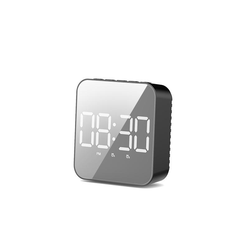 Minimalist Dual-Use LED Alarm Clock with Voice Control and Temperature Display