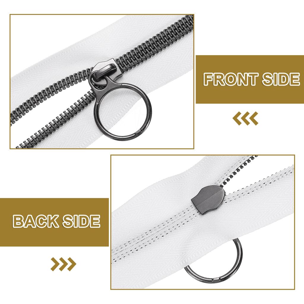 Zíperes de Bobina de Nylon Fechados Zíper de Bobina de Nylon Zíper de Bobina em Atacado com 20 Zíperes de Cor Grafite Deslizantes Para Costura DIY Roupas 10 Jardas