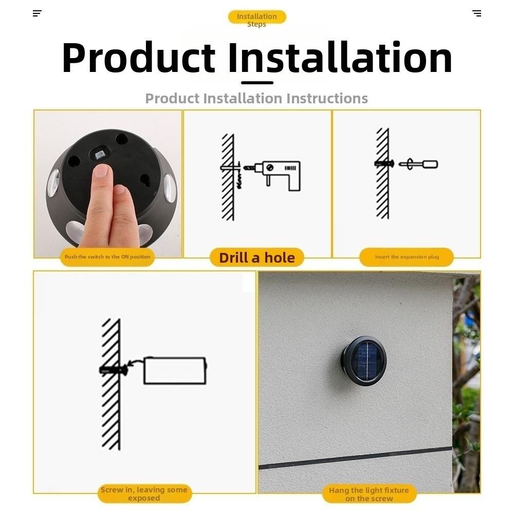Pathway Light Waterproof Solar Wall Lamp Solar Powered Smart Light Control Outdoor Wall Light LED Light Garden Fence Light Patio