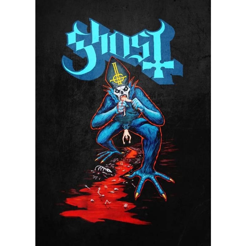 Ghost Band Abstraktes Poster Heavy Metal Band Wandkunst Leinwandmalerei Drucke Bilder für Wohnzimmer Kaffeehaus Bar Heimdekor