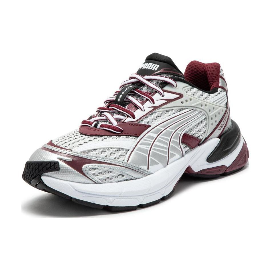 Puma Velophasis Fabric Phased Comfortable Daily Shock Absorption Low-Top Lifestyle Shoes Unisex Sneaker White Red 389365-08