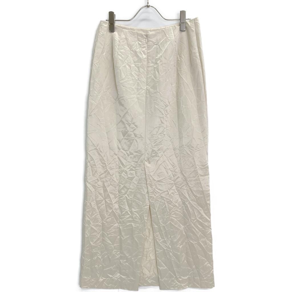 LE CIEL BLEU 24AW Ivory Wrinkle Wash Satin Skirt skirt 38 IvoryUsed