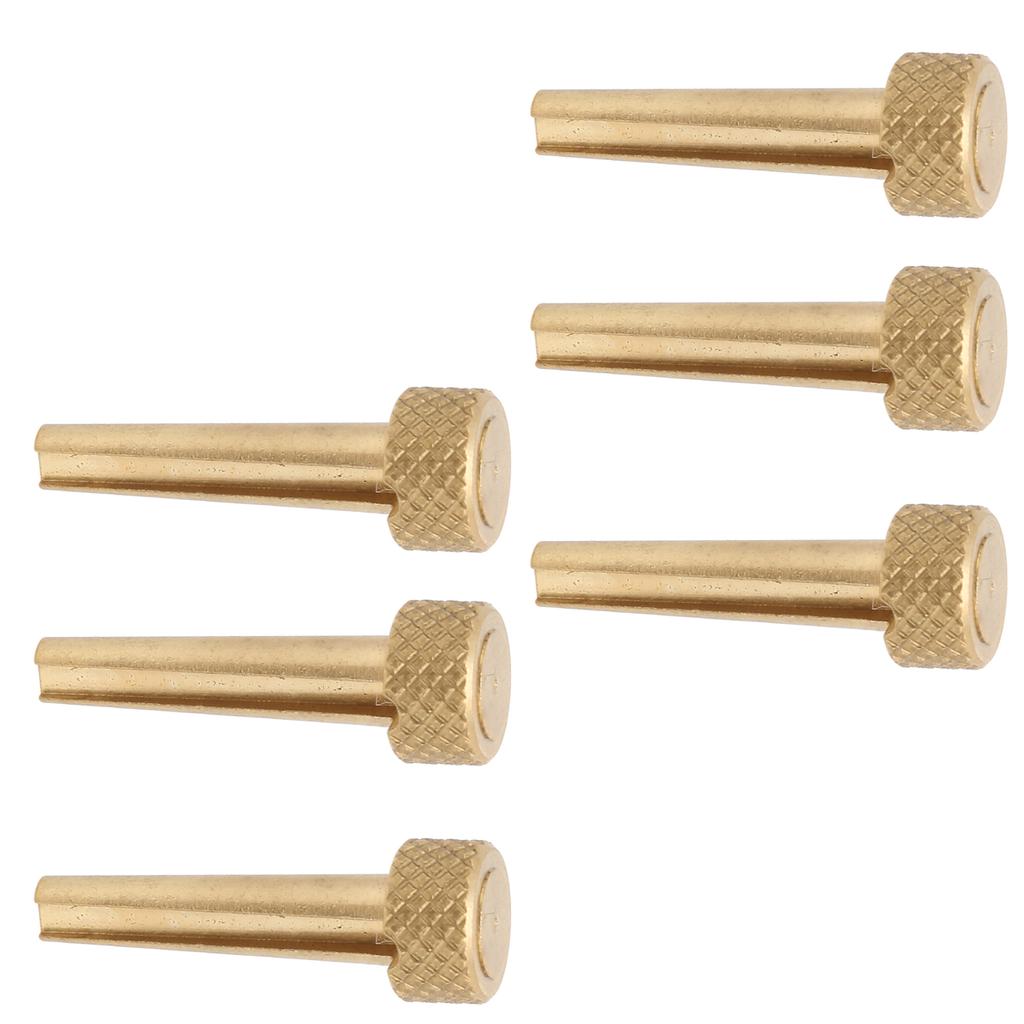 6Pcs Bridge Pins Copper Folk Acoustic Guitar Strings Pegs Nails Practice Performance Parts