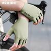 INBIKE Neue Fahrradhandschuhe Reflektierende Streifen Atmungsaktives Netz MTB Rennrad Handschuhe Gepolsterte Handfläche zum Radfahren Stoßdämpfung
