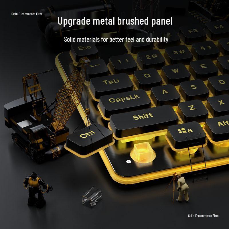 Langtu Wired Backlit Mechanical Keyboard for Office and Laptop Typing (Girls Edition)