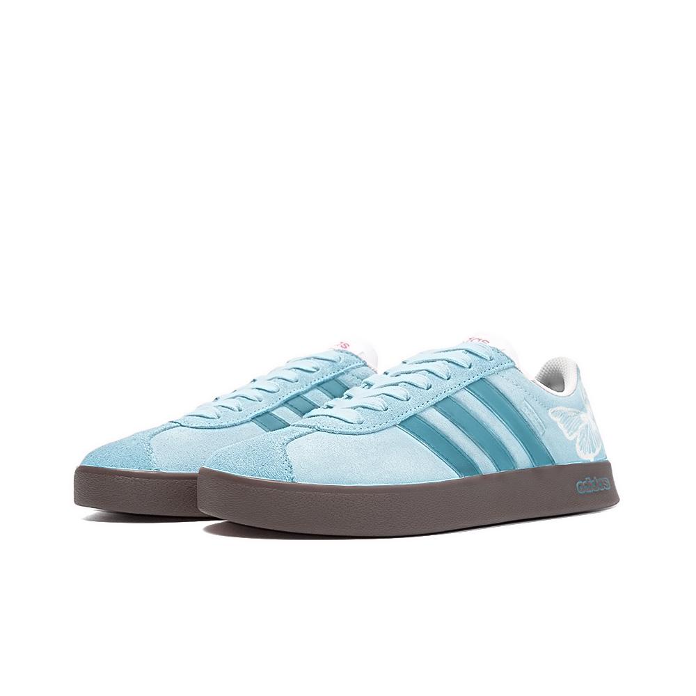 Adidas Neo Vl Court Qiong, Amber Leather Low top Skateboard Shoes Unisex Blue HQ1802(Team189-)