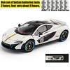 1/24 McLaren P1 GTR Supercar Alloy Diecast Model Car Sound and Light Pull Back Children's Toy Car Classic Ornaments Collection