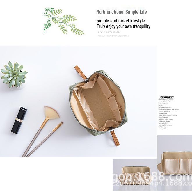 Korean Style Travel Makeup Clutch - Compact, Elegant Mini Cosmetics Bag
