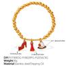 Sweet Wind DIY Ceramic Pearl Pendant Gold Bead Bracelet Stainless Steel Gold Plated Jewelry