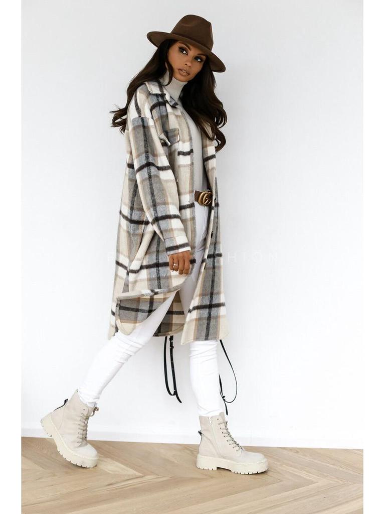 2025 Trending Long Sleeve Plaid Print Jacket Shirt for Spring and Autumn