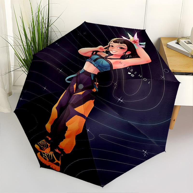 

Kpop GirlThemed Automatic Opening and Closing umbrella 8 Ribs, Suitable for Leisure and Going Out, Outdoor Accessory, Gothic Style, Fashio