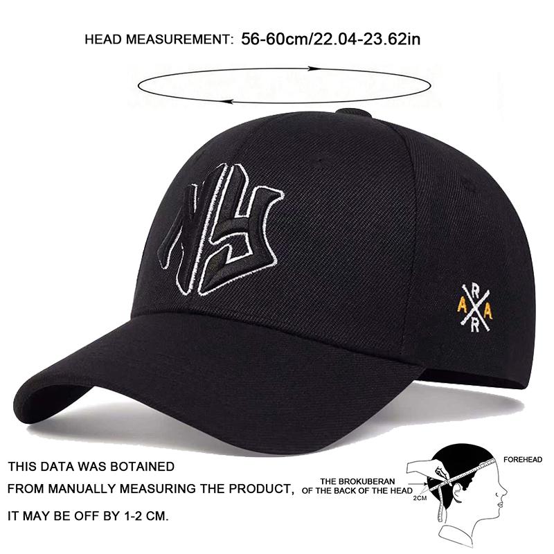 Unisex Ng Letter Side Ar Embroidery Baseball Caps Spring and Autumn Outdoor Adjustable Casual Hats Sunscreen Hat
