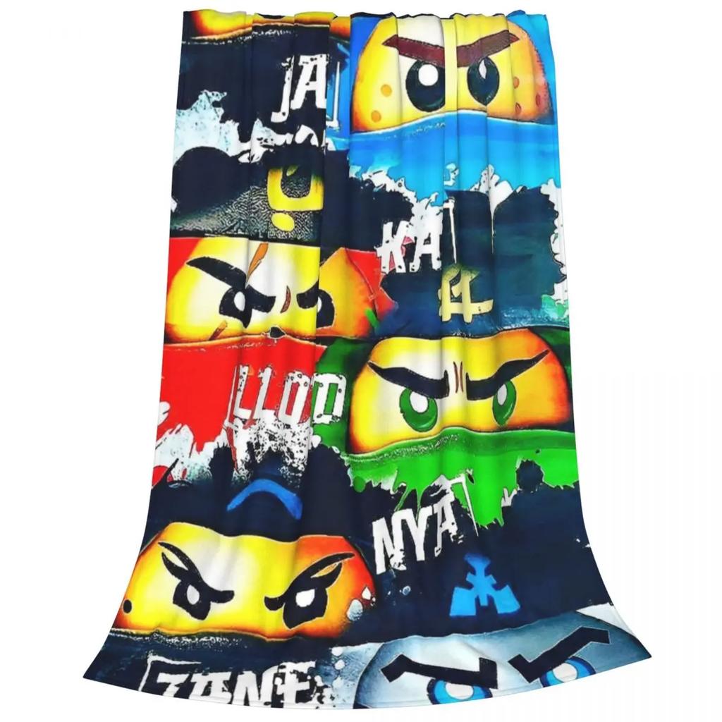 N-ninjagos Coral Fleece Plyšová deka Přehozy na postel pohovku Super měkké přehozy na postel