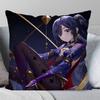 Mona Anime Game Genshin Impact Pillow Case Fashion Square Pillowcase Bedroom Sofa Room Ins Decoration Leisure