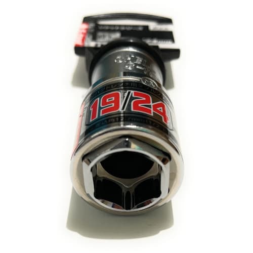 S-tool Double Wrench Socket, 19 x 24, 12.7mm (1/2") Drive, Double Socket, Hexagonal, TWR-1924