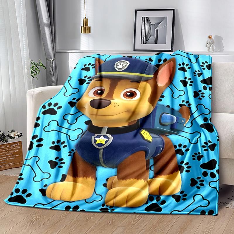 1pc Blanket Paw Patrol characters Print Design, Lightweight Blanket for Sofa, Bed- Soft &Warm, Gift for All Seasons like Christmas, Halloween
