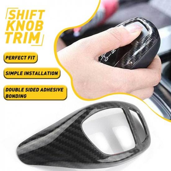 

Fit 2 BMW 1 3 4 5 6 Series X3 X5 X4 X5 Carbon Fiber Gear Shift Knob Cover Trim