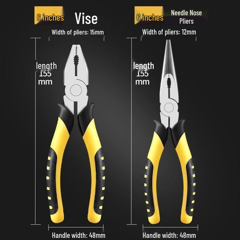 Tiger Multifunctional Pliers: Industrial-Grade Wire, Diagonal, and Needle-Nose Electrician Tools for Household Use