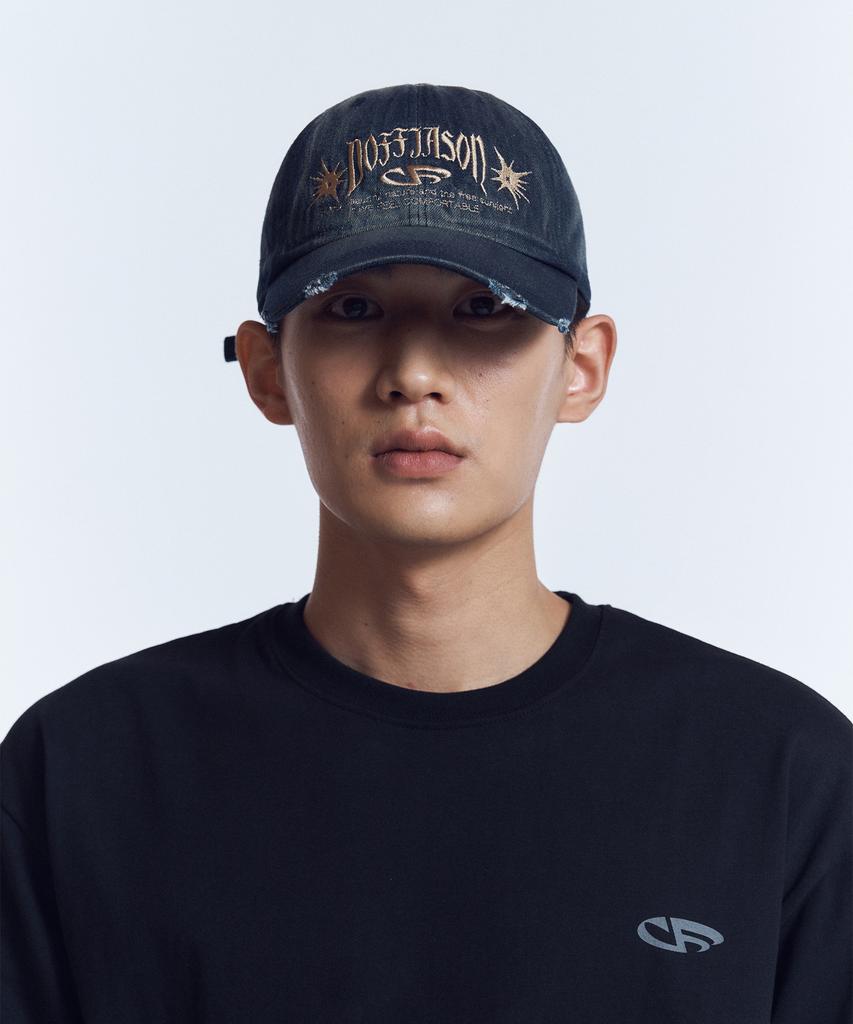 DOFFJASON Vintage Washed Denim Ball Cap Indigo