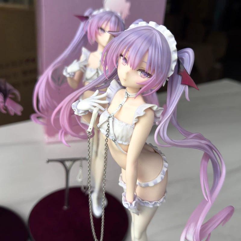 Up Studio Anime Figure Eve 1/6 Scale Pink Purple Twin Tails Succubus White Stockings Chain Model For Anime Fans