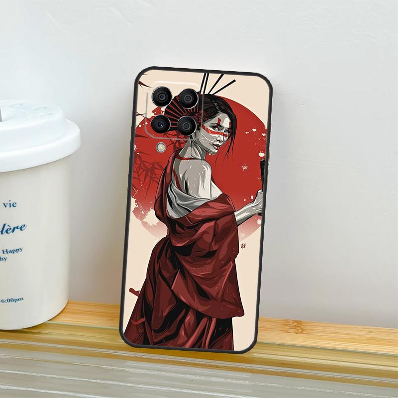 Samurai Warrior Geisha Case For Samsung Galaxy M21 M31 M11 M13 M54 M34 M14 M56 M36 M16 M53 M32 M52 M35 M55 M15 M06