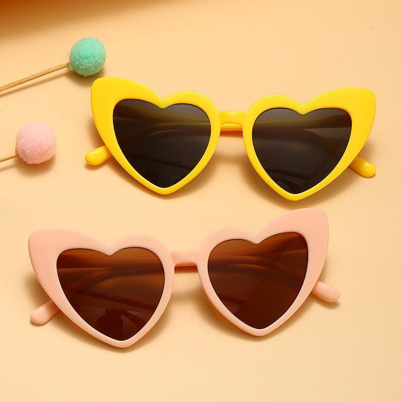 Love Children'S Sunglasses Women'S Peach Heart Sunglasses Baby Glasses Tide Travel Sunshades