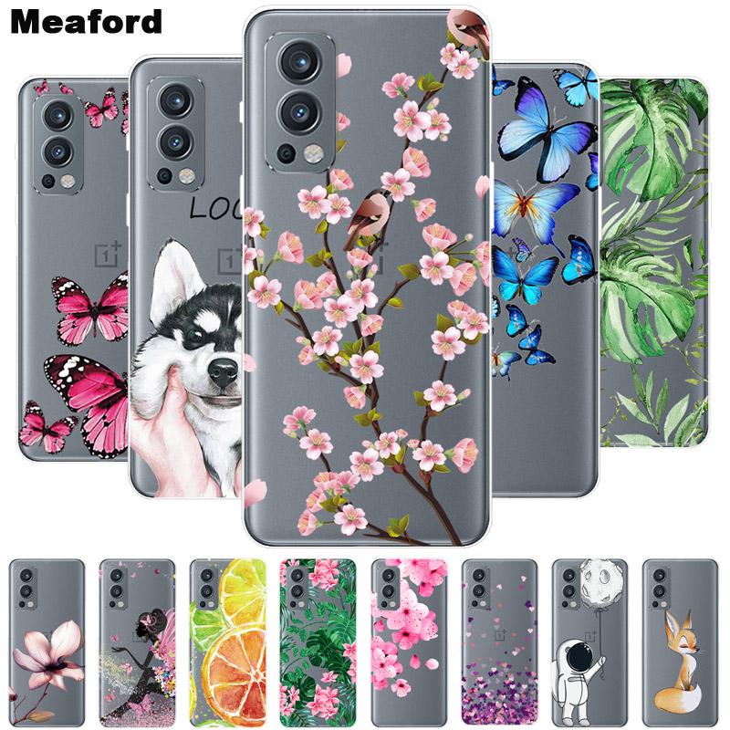 Für OnePlus Nord 2 5G Hülle TPU Silikon Weich Cartoon Transparent Hülle für One Plus Nord 2 5G Handyhülle Nord2 5G Transparente Coque