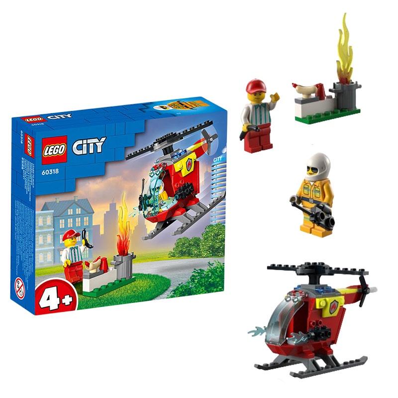 City Fire Helicopter Building Blocks Toy Abs Plastic Construction Set For Boys And Girls Perfect Gift For Kids 15.7*14.1*4.5cm Packaging