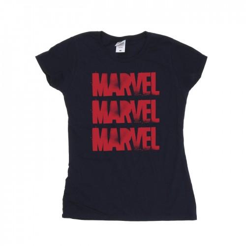 

Marvel Womens/Ladies Red Spray Logos Cotton T-Shirt XXL білий