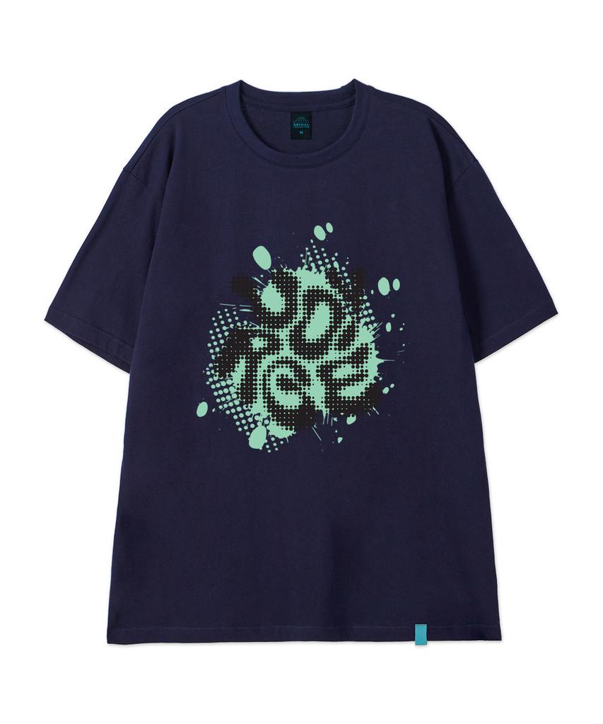 ASTRAL PROJECTION [Voice] Cotton Loose Fit Short Sleeve T-Shirt_Space Navy