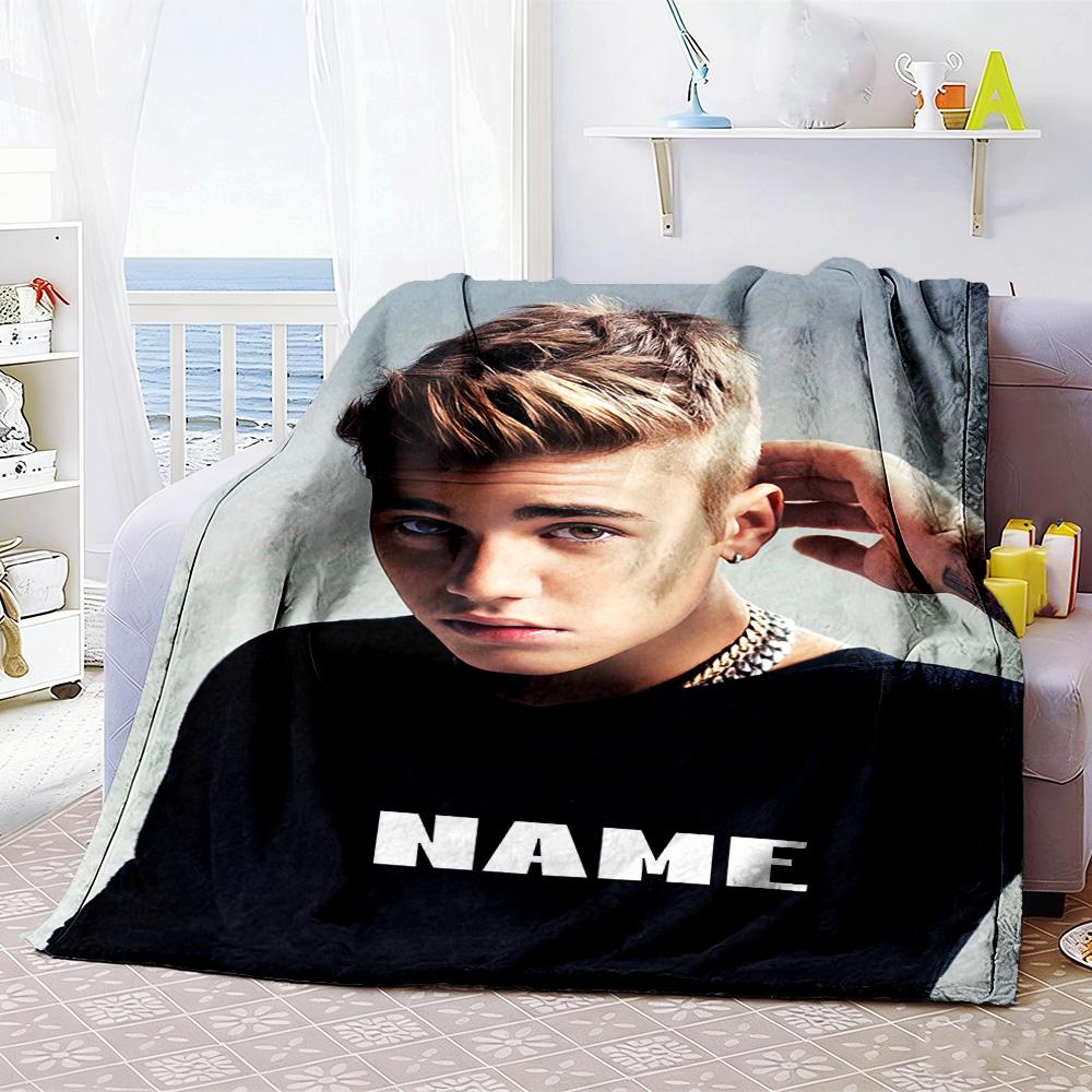 Modern Hairstyle Confidence Customize Text Blanket Cozy Personalized Blanket Durable Comfort Suitable for Picnics Bedding Livingroom Bed