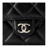 Chanel 23P Spring/Summer Black Quilted Sheepskin WOC Chain Flap Shoulder Crossbody Handbag Mini Women Bag